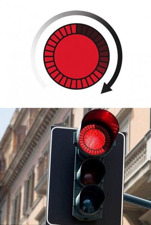 Traffic light with countdown 
