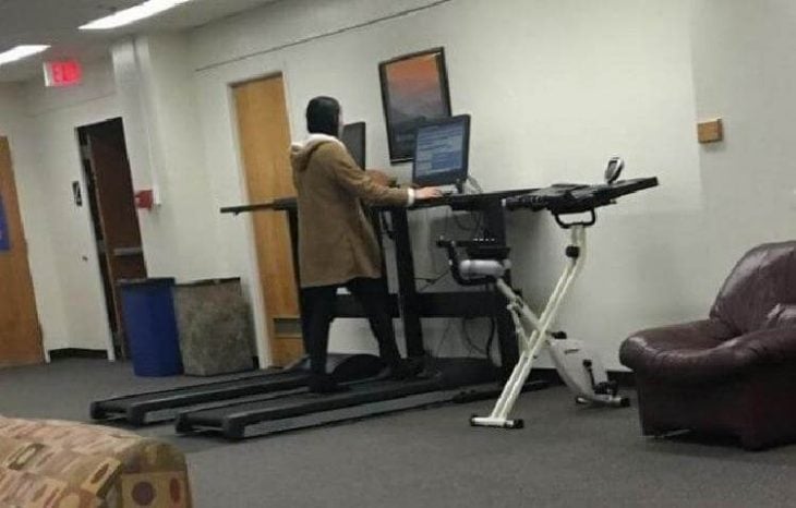 Treadmill computers on a campus 