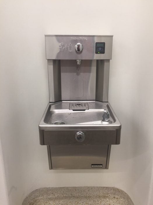 Water fountains for refilling bottles