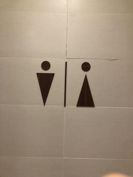 Woman & Man Bathroom Door 