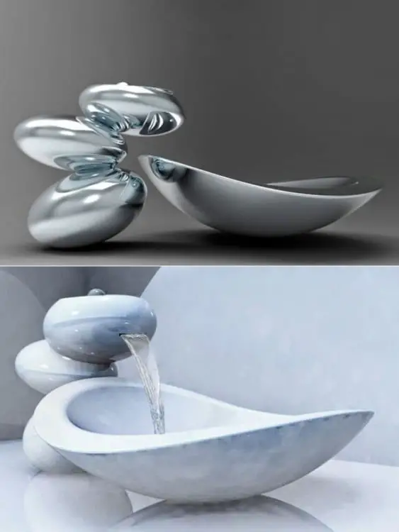 Zen Stone Shaped Bathroom Faucet and Sink 