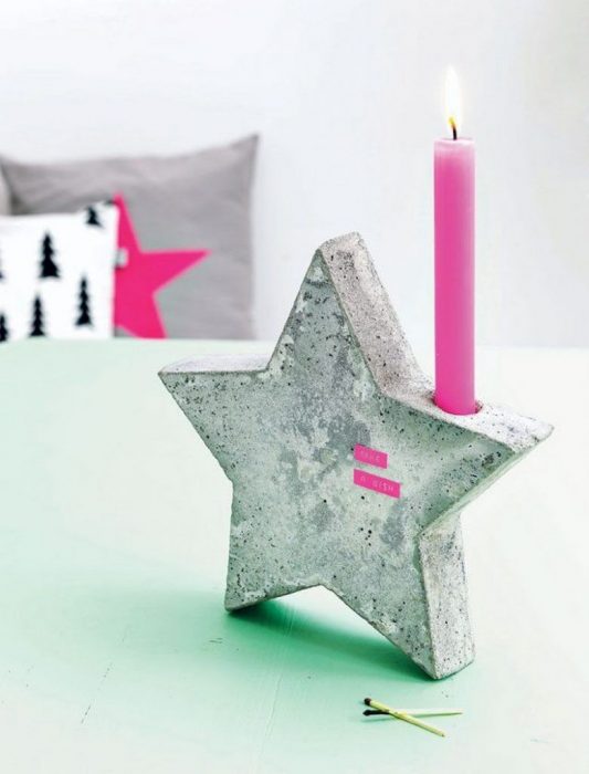 Candle Bases Ideas For Decorating With Cement