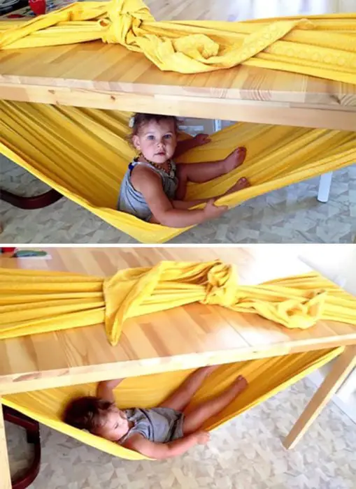 hammocks under tables