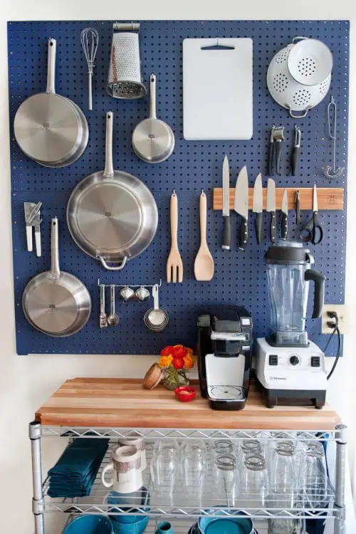 wall table for hanging kitchen utensils 