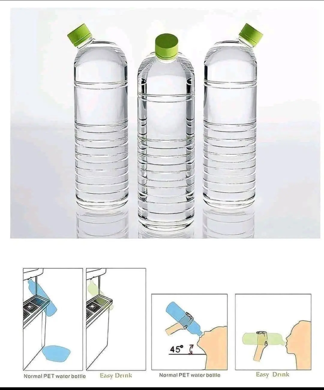 Bottle with modified neck