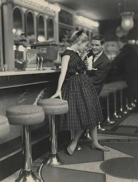 COUPLE ON A DATE, AROUND 1950
