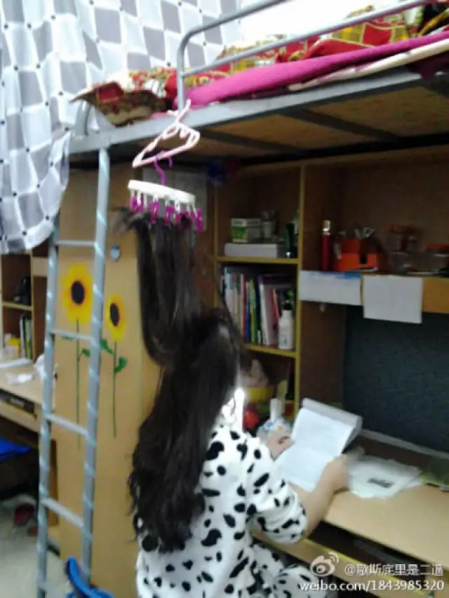 Chinese Students Hanging Hair Study (9)