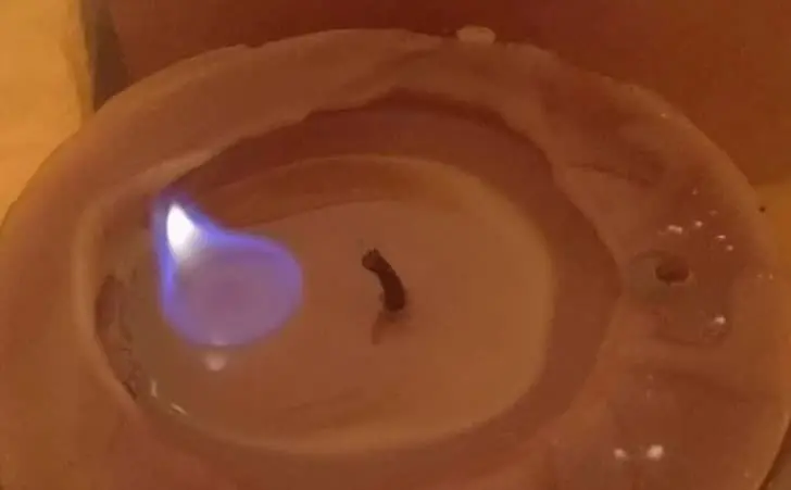 Failure in a candle