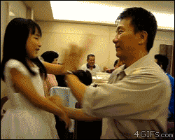 Father teaches his daughter self-defense and in the end Legana gives her a kiss