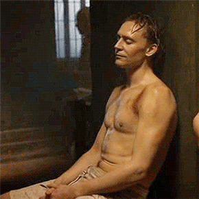 GIF Man in Sauna