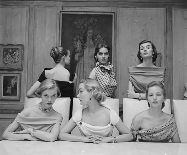 Group Of Women In Elegant Dresses, Around 1951