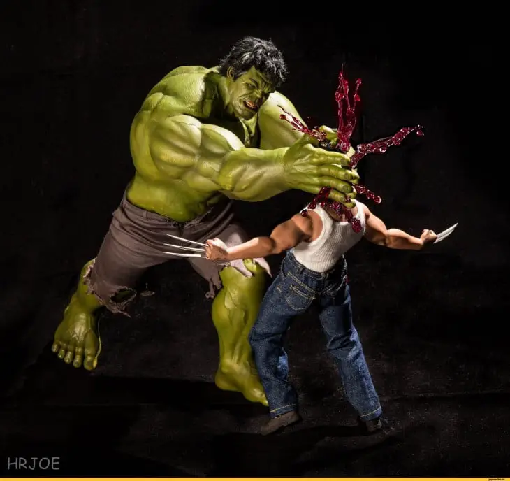 Hulk and wolverine in an ironic version by Edy Hardjo.