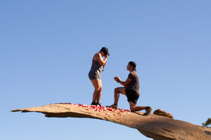 Marriage proposal at Potato Chip Rock