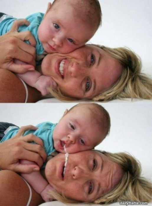 Photo baby and mother fail