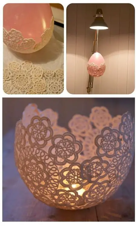 Rugs made with a balloon for candles 