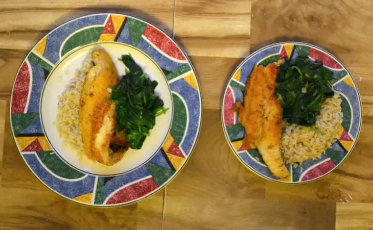 Smaller plate of food