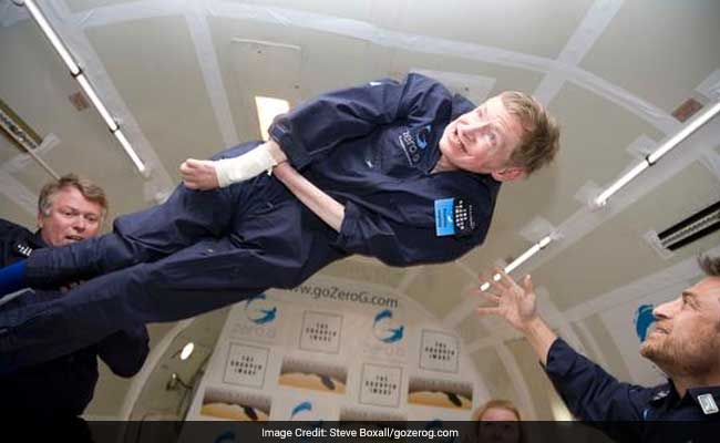 Stephen Hawking Experiencing Zero Gravity