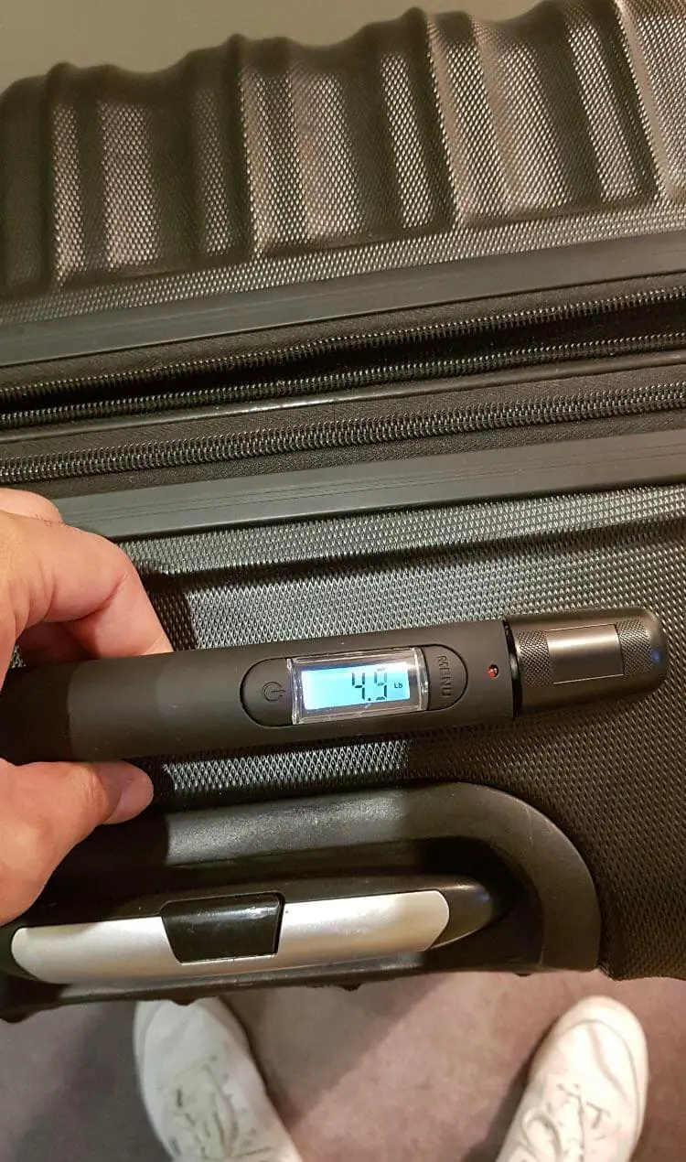 Suitcase with scale included