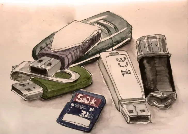 USB Sticks & MicroSD Drawing