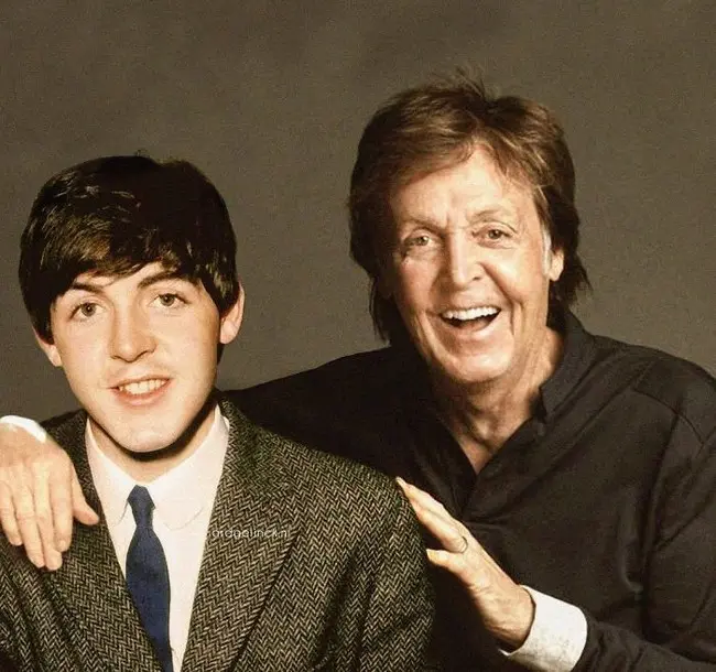 Celebrities with their young selves (18)