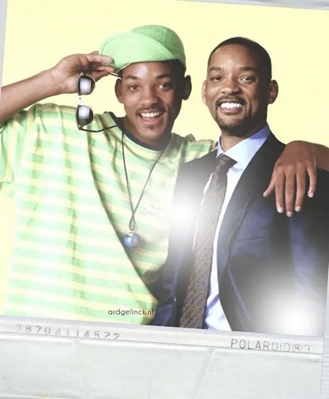 Celebrities with their young selves (9)