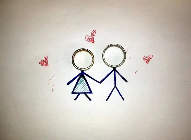 Rings Illustration Couple Wedding