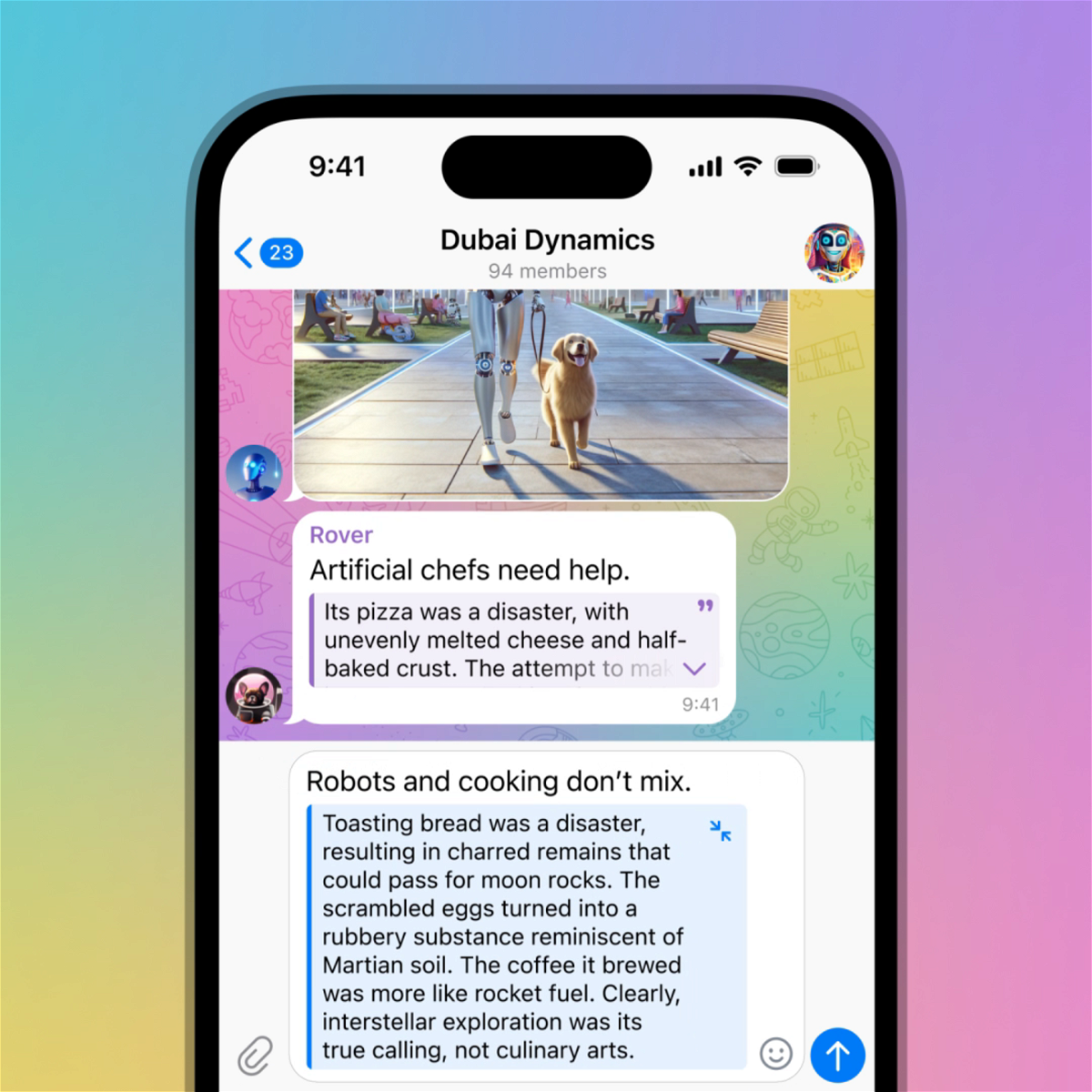Citations that can be collapsed on Telegram