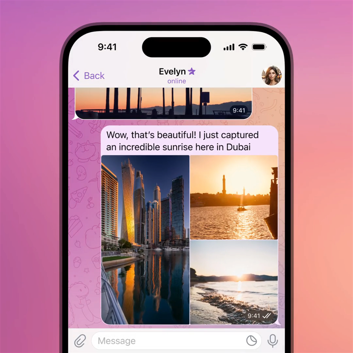 Descriptions above the multimedia