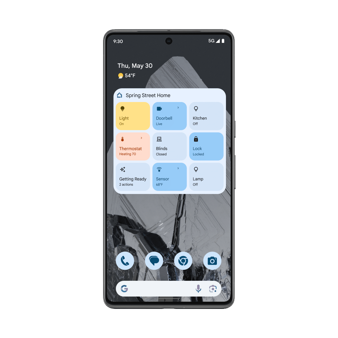The new Google Home widget for Android devices