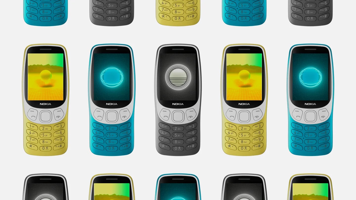 The revamped version of the Nokia 3210 is available in three colors