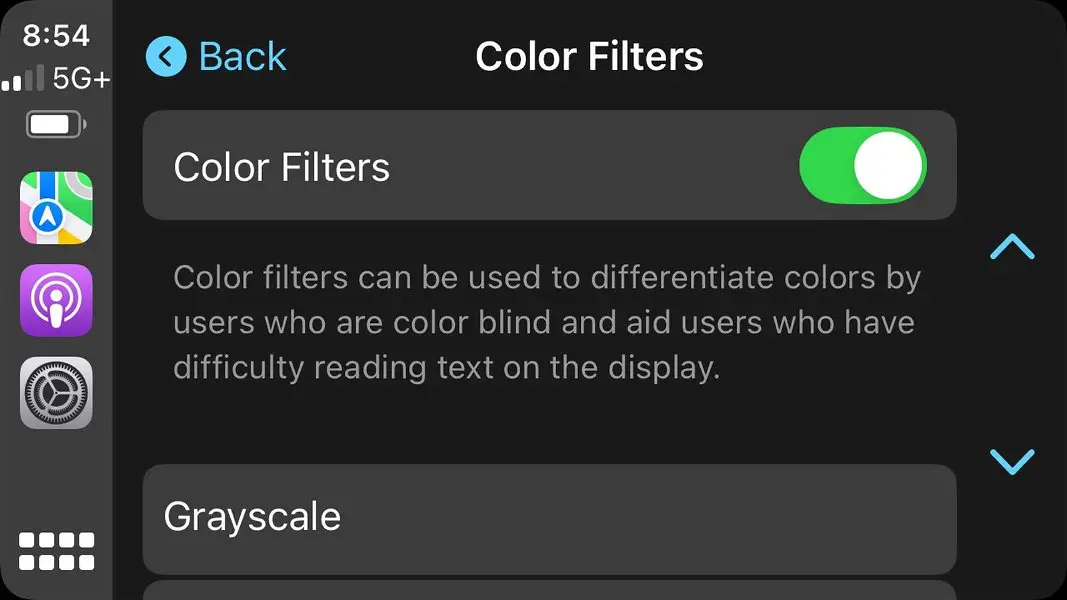 iOS 18 CarPlay Color Filters